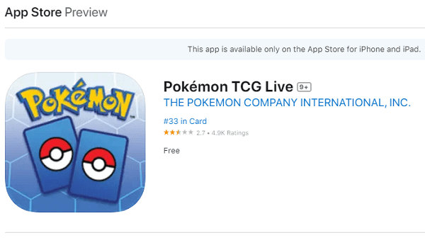 TCG Pokemon Live